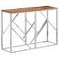 vidaXL Mesa consola acero inoxidable y madera maciza acacia plateada vidaXL Mesa consola acero inoxidable y madera maciza acacia plateada