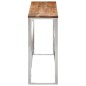 vidaXL Mesa consola acero inoxidable y madera maciza acacia plateada vidaXL Mesa consola acero inoxidable y madera maciza acacia plateada
