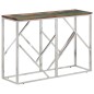 vidaXL Mesa consola acero inoxidable madera maciza reciclada plateada vidaXL Mesa consola acero inoxidable madera maciza reciclada plateada