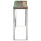 vidaXL Mesa consola acero inoxidable madera maciza reciclada plateada vidaXL Mesa consola acero inoxidable madera maciza reciclada plateada