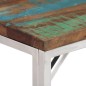 vidaXL Mesa consola acero inoxidable madera maciza reciclada plateada vidaXL Mesa consola acero inoxidable madera maciza reciclada plateada