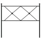 vidaXL Cabecero de metal negro 107 cm vidaXL Cabecero de metal negro 107 cm