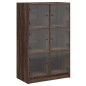 vidaXL Aparador alto con puertas madera roble marrón 68x37x109 cm vidaXL Aparador alto con puertas madera roble marrón 68x37x109 cm