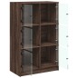 vidaXL Aparador alto con puertas madera roble marrón 68x37x109 cm vidaXL Aparador alto con puertas madera roble marrón 68x37x109 cm