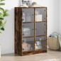 vidaXL Aparador alto con puertas madera roble ahumado 68x37x109 cm vidaXL Aparador alto con puertas madera roble ahumado 68x37x109 cm