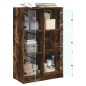 vidaXL Aparador alto con puertas madera roble ahumado 68x37x109 cm vidaXL Aparador alto con puertas madera roble ahumado 68x37x109 cm