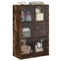 vidaXL Aparador alto con puertas madera roble ahumado 68x37x109 cm vidaXL Aparador alto con puertas madera roble ahumado 68x37x109 cm