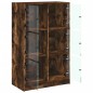 vidaXL Aparador alto con puertas madera roble ahumado 68x37x109 cm vidaXL Aparador alto con puertas madera roble ahumado 68x37x109 cm