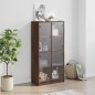 vidaXL Aparador alto con puertas madera roble marrón 68x37x142 cm vidaXL Aparador alto con puertas madera roble marrón 68x37x142 cm