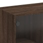 vidaXL Aparador alto con puertas madera roble marrón 68x37x142 cm vidaXL Aparador alto con puertas madera roble marrón 68x37x142 cm