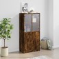 vidaXL Aparador alto con puertas madera roble ahumado 68x37x142 cm vidaXL Aparador alto con puertas madera roble ahumado 68x37x142 cm