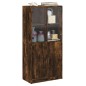 vidaXL Aparador alto con puertas madera roble ahumado 68x37x142 cm vidaXL Aparador alto con puertas madera roble ahumado 68x37x142 cm