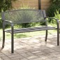 vidaXL Banco de jardín de acero negro 119 cm vidaXL Banco de jardín de acero negro 119 cm