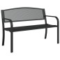 vidaXL Banco de jardín de acero negro 119 cm vidaXL Banco de jardín de acero negro 119 cm