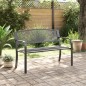 vidaXL Banco de jardín de acero negro 119 cm vidaXL Banco de jardín de acero negro 119 cm