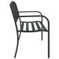 vidaXL Banco de jardín de acero negro 119 cm vidaXL Banco de jardín de acero negro 119 cm