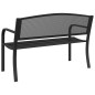 vidaXL Banco de jardín de acero negro 119 cm vidaXL Banco de jardín de acero negro 119 cm