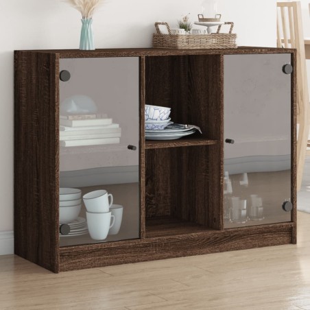vidaXL Aparador madera de ingeniería marrón roble 102x37x75,5 cm