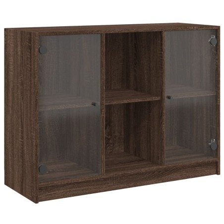 vidaXL Aparador madera de ingeniería marrón roble 102x37x75,5 cm