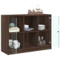 vidaXL Aparador madera de ingeniería marrón roble 102x37x75,5 cm vidaXL Aparador madera de ingeniería marrón roble 102x37x75,5 cm