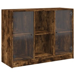 vidaXL Aparador madera de ingeniería roble ahumado 102x37x75,5 cm