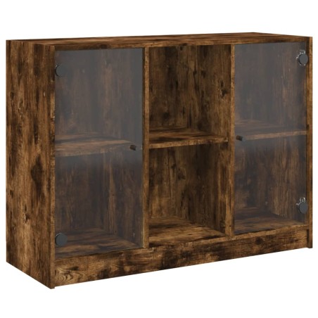 vidaXL Aparador madera de ingeniería roble ahumado 102x37x75,5 cm
