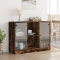 vidaXL Aparador madera de ingeniería roble ahumado 102x37x75,5 cm vidaXL Aparador madera de ingeniería roble ahumado 102x37x75,5 cm