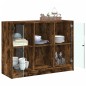 vidaXL Aparador madera de ingeniería roble ahumado 102x37x75,5 cm vidaXL Aparador madera de ingeniería roble ahumado 102x37x75,5 cm