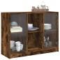vidaXL Aparador madera de ingeniería roble ahumado 102x37x75,5 cm vidaXL Aparador madera de ingeniería roble ahumado 102x37x75,5 cm