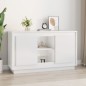 vidaXL Aparador de madera contrachapada blanco brillante 102x35x60 cm vidaXL Aparador de madera contrachapada blanco brillante 102x35x60 cm