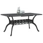 vidaXL Mesa de jardín aluminio fundido negro 150x90x72 cm vidaXL Mesa de jardín aluminio fundido negro 150x90x72 cm