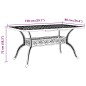vidaXL Mesa de jardín aluminio fundido negro 150x90x72 cm vidaXL Mesa de jardín aluminio fundido negro 150x90x72 cm