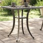 vidaXL Mesa de jardín aluminio fundido bronce 53x53x53 cm vidaXL Mesa de jardín aluminio fundido bronce 53x53x53 cm