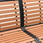 vidaXL Banco de jardín madera acero con recubrimiento en polvo marrón vidaXL Banco de jardín madera acero con recubrimiento en polvo marrón