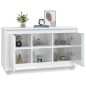 vidaXL Aparador de madera contrachapada blanco brillante 102x35x60 cm vidaXL Aparador de madera contrachapada blanco brillante 102x35x60 cm
