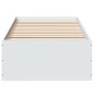 vidaXL Estructura de cama madera de ingeniería blanca 75x190 cm vidaXL Estructura de cama madera de ingeniería blanca 75x190 cm