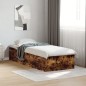 vidaXL Estructura de cama madera de ingeniería roble humo 75x190 cm