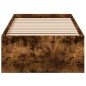 vidaXL Estructura de cama madera de ingeniería roble humo 75x190 cm