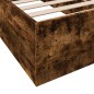 vidaXL Estructura de cama madera de ingeniería roble humo 75x190 cm