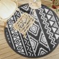 vidaXL Alfombra de exterior PP negro Ø160 cm vidaXL Alfombra de exterior PP negro Ø160 cm