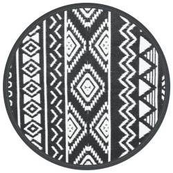 vidaXL Alfombra de exterior PP negro Ø160 cm