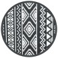 vidaXL Alfombra de exterior PP negro Ø160 cm vidaXL Alfombra de exterior PP negro Ø160 cm