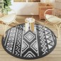 vidaXL Alfombra de exterior PP negro Ø160 cm vidaXL Alfombra de exterior PP negro Ø160 cm