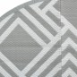 vidaXL Alfombra de exterior PP gris Ø120 cm vidaXL Alfombra de exterior PP gris Ø120 cm