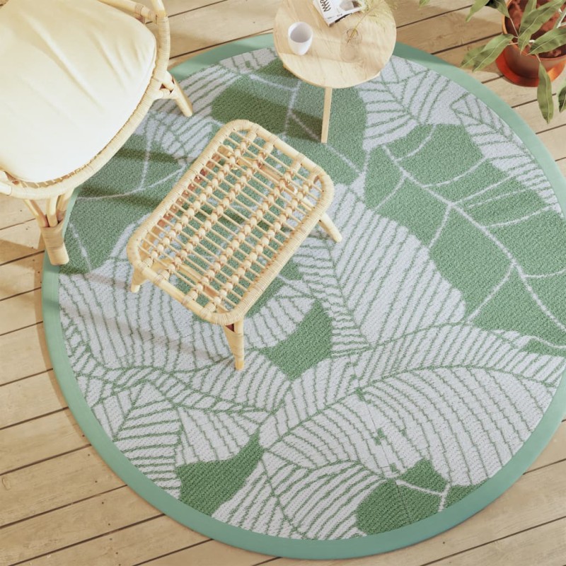 vidaXL Alfombra de exterior PP verde Ø160 cm vidaXL Alfombra de exterior PP verde Ø160 cm