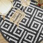vidaXL Alfombra de exterior PP blanco y negro Ø200 cm vidaXL Alfombra de exterior PP blanco y negro Ø200 cm