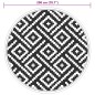 vidaXL Alfombra de exterior PP blanco y negro Ø200 cm vidaXL Alfombra de exterior PP blanco y negro Ø200 cm