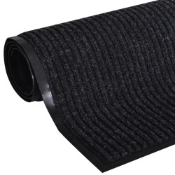Alfombra de entrada de PVC negra, 90 x 150 cm