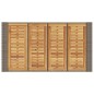 vidaXL Mesa de jardín superficie de madera ratán PE gris 145x80x110 cm