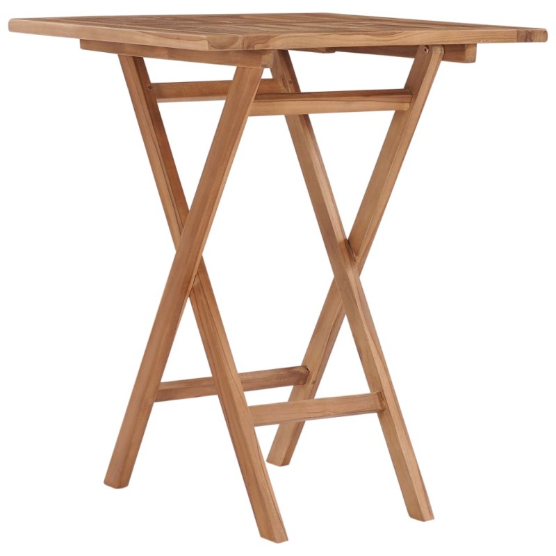 vidaXL Mesa plegable de jardín madera maciza de teca 60x60x75 cm vidaXL Mesa plegable de jardín madera maciza de teca 60x60x75 cm